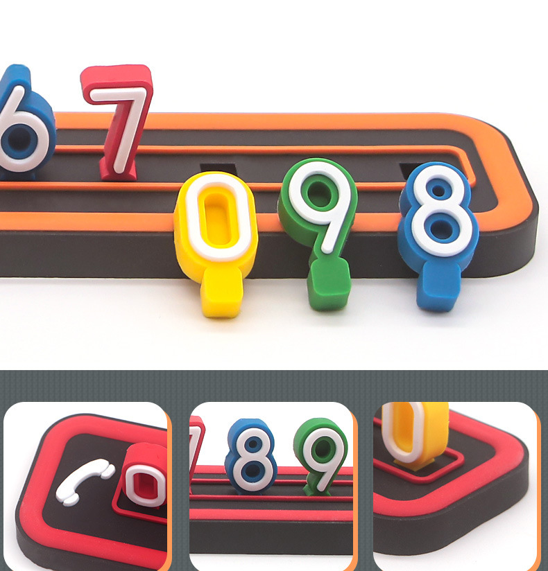Korean-Style Temporary Parking Sign for Cars, Creative Phone Number Plate for Moving Cars, Colorful Digital Car Decoration