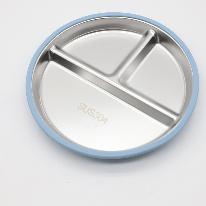 Amazon スポットシリコン 304 ステンレス鋼食器 7 点セット取り外し可能な吸盤プレートボウルセット|undefined