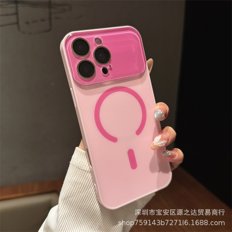 适用iPhone17Pro磨砂肤感磁吸充电手机壳苹果16秒变17大视窗全包|undefined