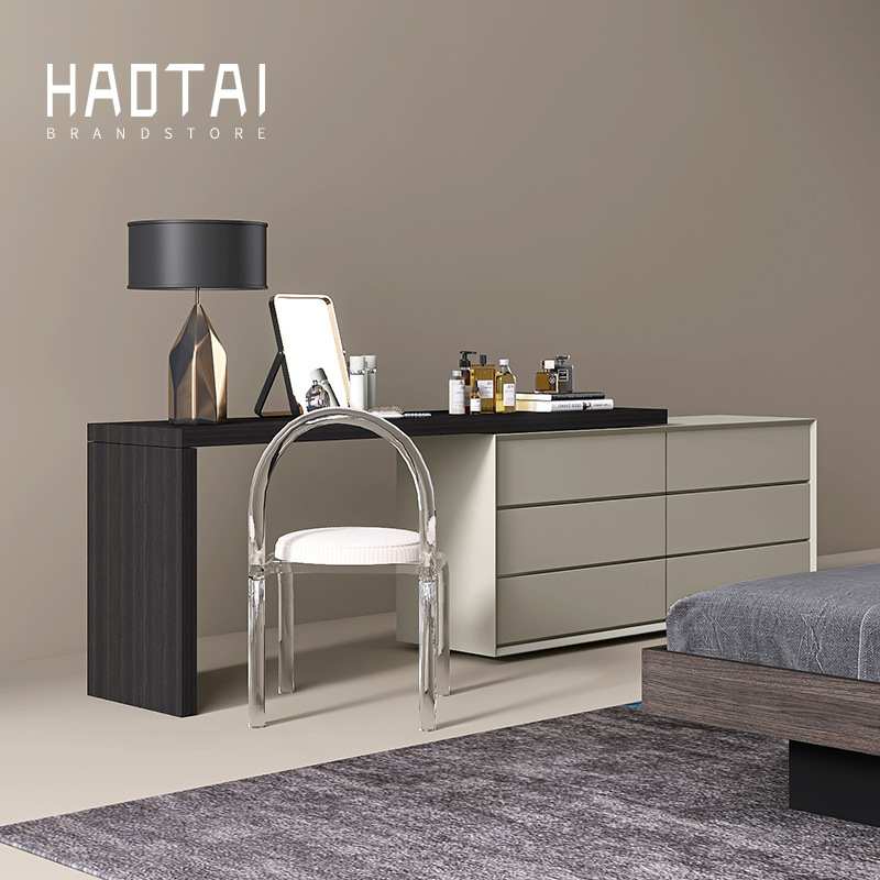 Italian minimalist dressing table chest of drawers integrated bedroom TV cabinet makeup table combination bed tail storage cabinet storage desk
