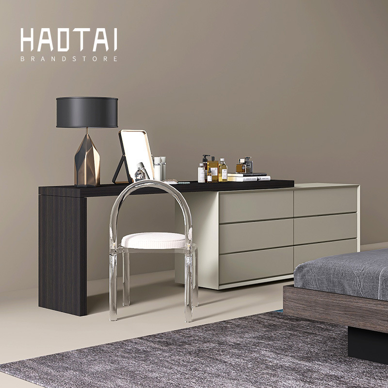 Italian minimalist dressing table chest of drawers integrated bedroom TV cabinet makeup table combination bed tail storage cabinet storage desk