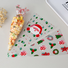 Amazon Bestselling Triangle Bag Christmas Cream Icing Bag Six Patterns Candy Gift Triangle Packaging Bag