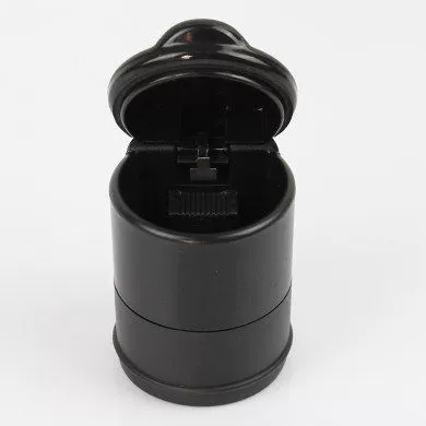 Car 4S Shop Fireproof and Flame-Retardant Multifunctional Ashtray, Black Independent Boxed Car Ashtray, Free Shipping, No Light (Car ashtray) - no-lights