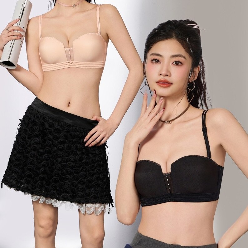 8301 Strapless Bra for Women, Non-Slip, Push-Up, Small Chest Enhancement, All-Season Bandeau, Invisible Backless Bra 8301 Strapless Bra for Women, Non-Slip, Push-Up, Small Chest Enhancement, All-Season Bandeau, Invisible Backless Bra