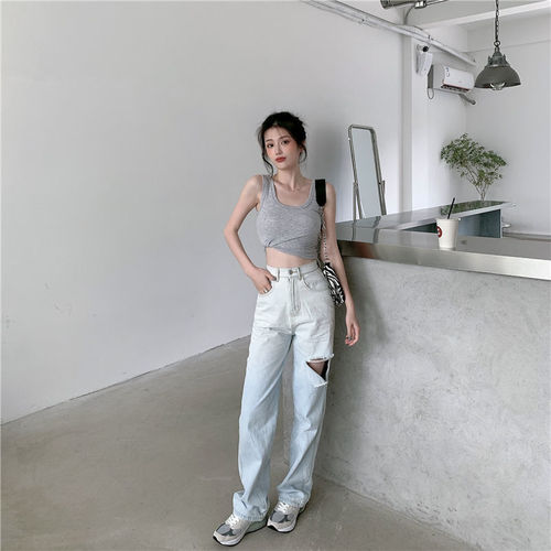 One-piece hair strap breast pad camisole women's short sleeveless inner and outer wear niche design bottoming top for women