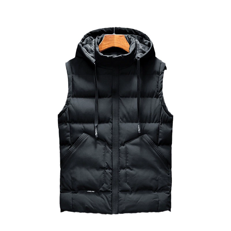 Мужской зажим для лошади, осенне-зимний хлопковый жилет, повседневный жилет, теплая куртка, утепленный модный жилет на флисовой подкладке, мужская верхняя одежда