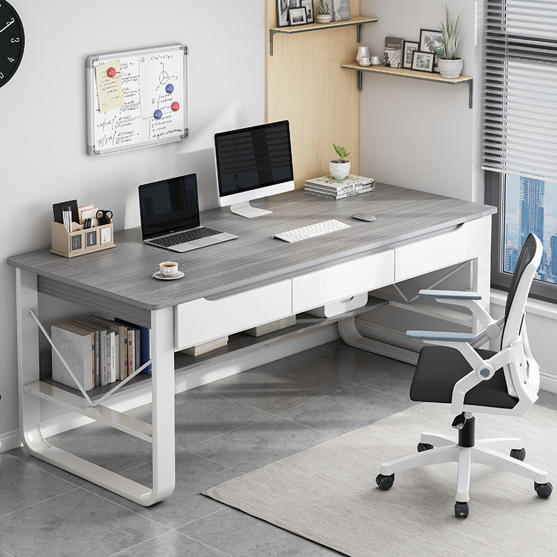 Computer desk home desktop simple desk multi-functional rental room desk with drawer student study table Computer desk home desktop simple desk multi-functional rental room desk with drawer student study table