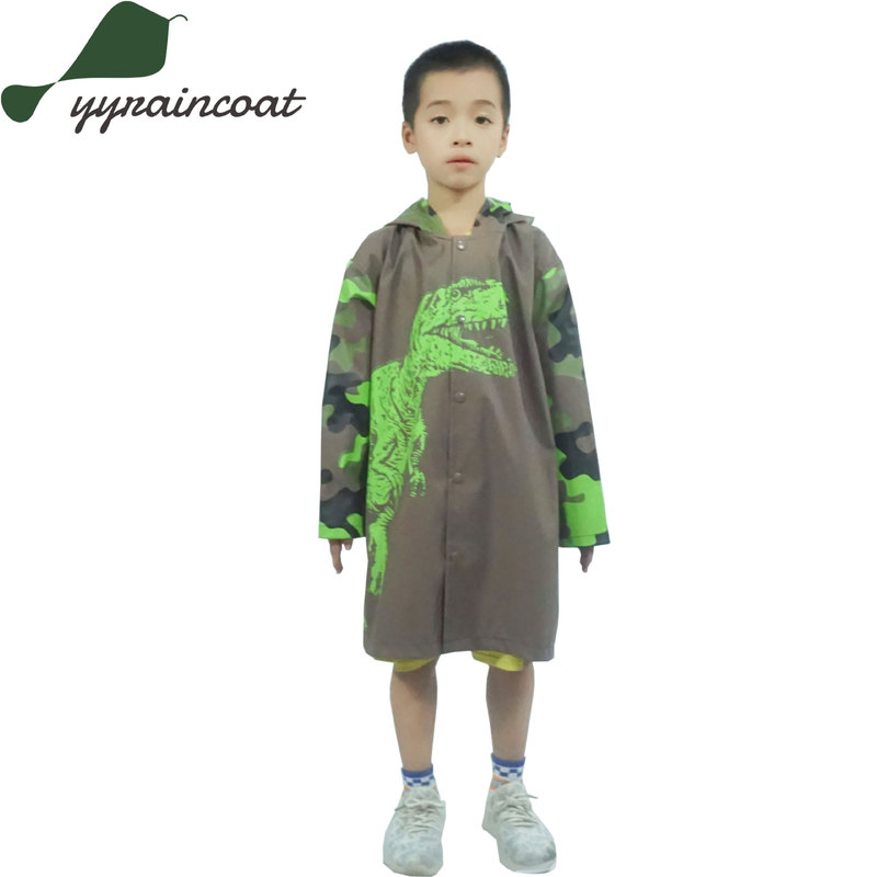 Raincoat for Kidsren Special Dinosaur Cartoon One-Piece Long Full-Body Rainproof Raincoat for Students and Young Kidsren Customized by the Manufacturer Raincoat for Kidsren Special Dinosaur Cartoon One-Piece Long Full-Body Rainproof Raincoat for Students and Young Kidsren Customized by the Manufacturer