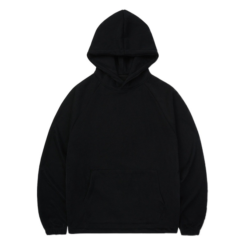 UNF 420g algodón Chino compuesto de cerdas de lana Olímpico engrosada marca de moda suéter de color sólido forrado de lana suéter con capucha para los hombres