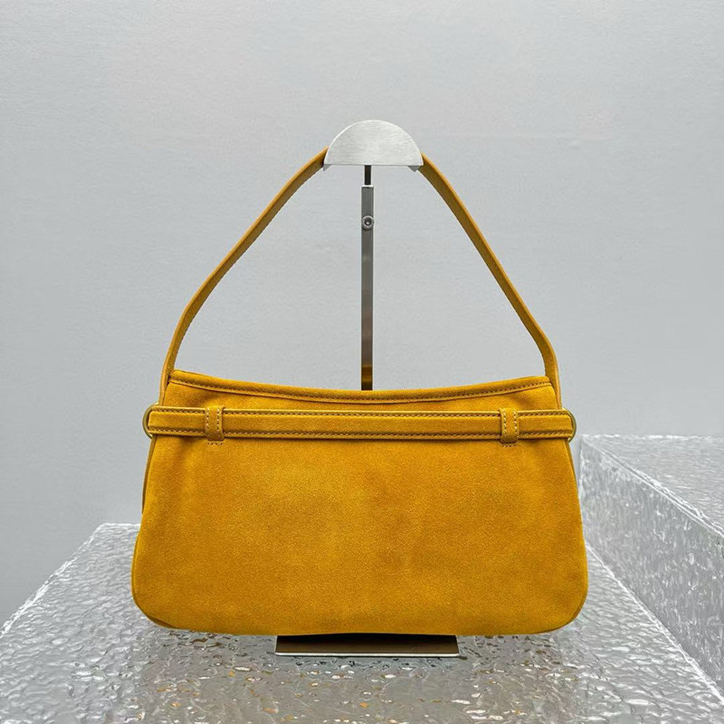 Retro Underarm Bag 25SS New Suede Commuter Bag Vintage Handheld Shoulder Bag Baguette Bag for Women - Thumbnail 3