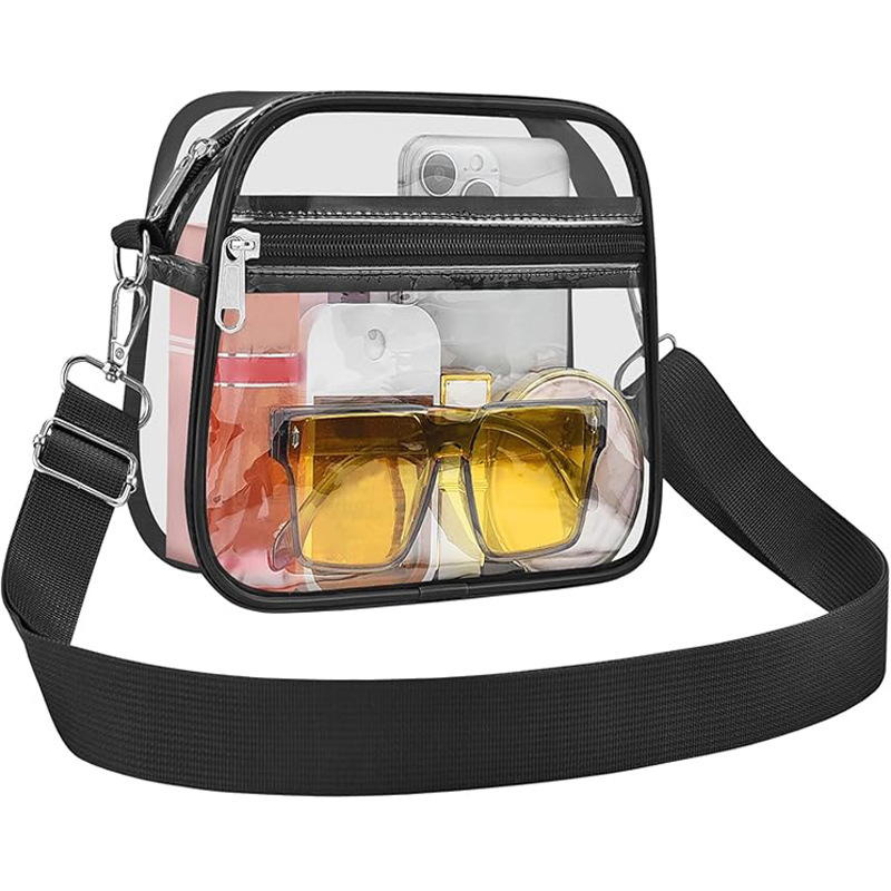 Amazon Cross-Border Transparent Pvc Single-Shoulder Crossbody Bag Stadium Portable Waterproof Beach Coin Storage Bag