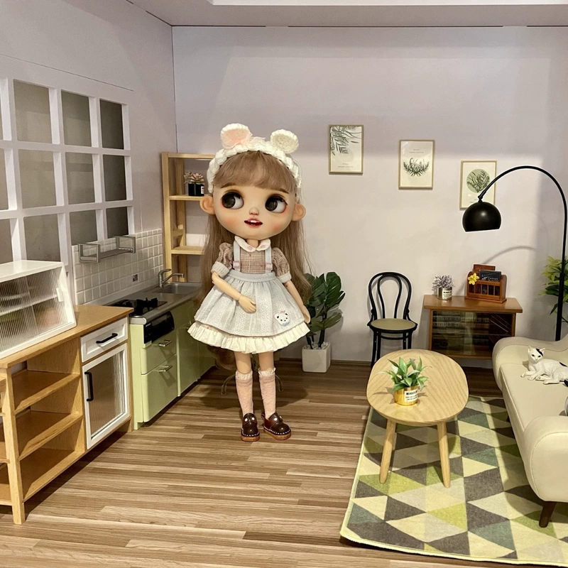 Деревянный пол для кукольного домика DIY PVC