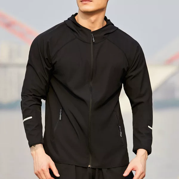 2026 New Spring and Autumn Hooded Cardigan Quick-Drying Windproof Jacket Cycling Clothing Fitness Casual Sports Jacket Top