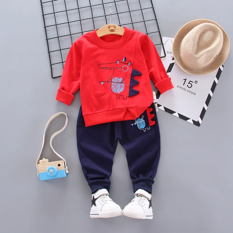 Long-sleeve for boys, autumn sleeves, set, dinosaur, children's sweatshirt, 2021 collection