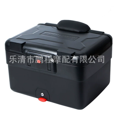 E -690000 Lihao motorcycle tail box battery car rear tail box electric car trunk pedal locomotive storage box (Motorcycle trunk) - e69-black-tail-box-black-panel-backrest