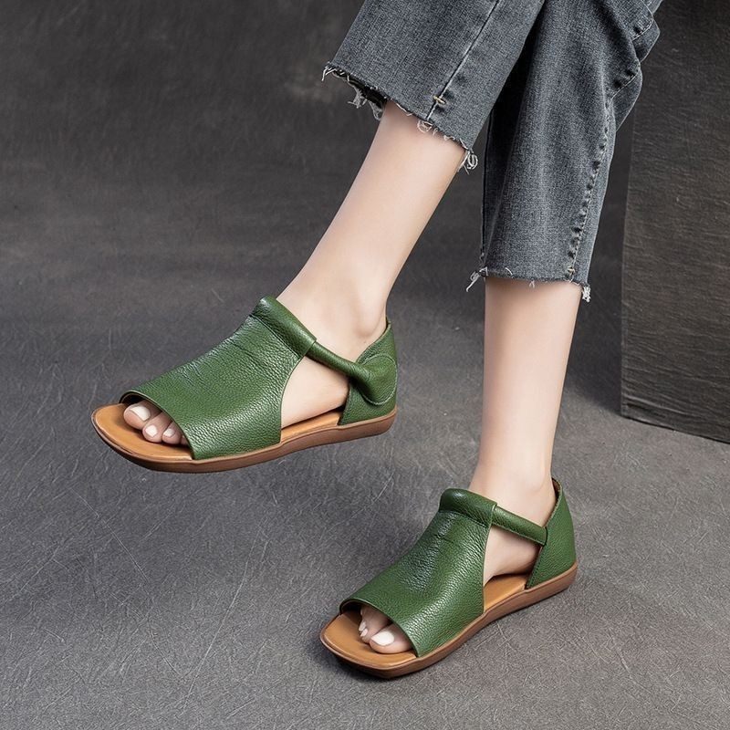 2026 verano nicho retro ocio nuevo zapatos de mujer sandalias de dedos abiertos de moda confortable sandalias huecas