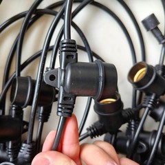 定制厂家直销S14-E27户外5米10灯LED灯串超声波注塑外壳露营灯串