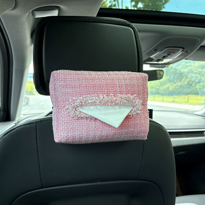 Car Use, Car Armrest Box – Car tissue box/set - xiaoxiangfeng-tissue-paper-pink