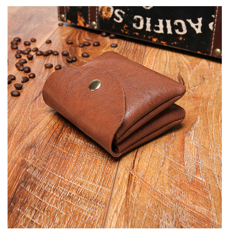 Unisex Solid Color Pu Leather Flip Cover Coin Purses display picture 2