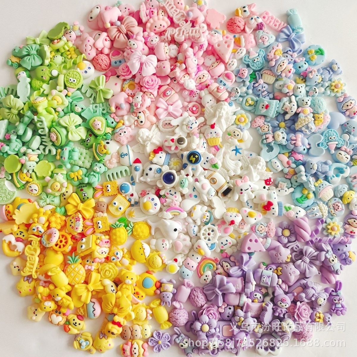 卡通树脂diy小配件网红饰品迷你仿真奶油胶材料发饰手机壳手工品