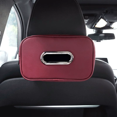 Car tissue box/set, New seat back bow - a-pack-single-wine-red-tissue-box