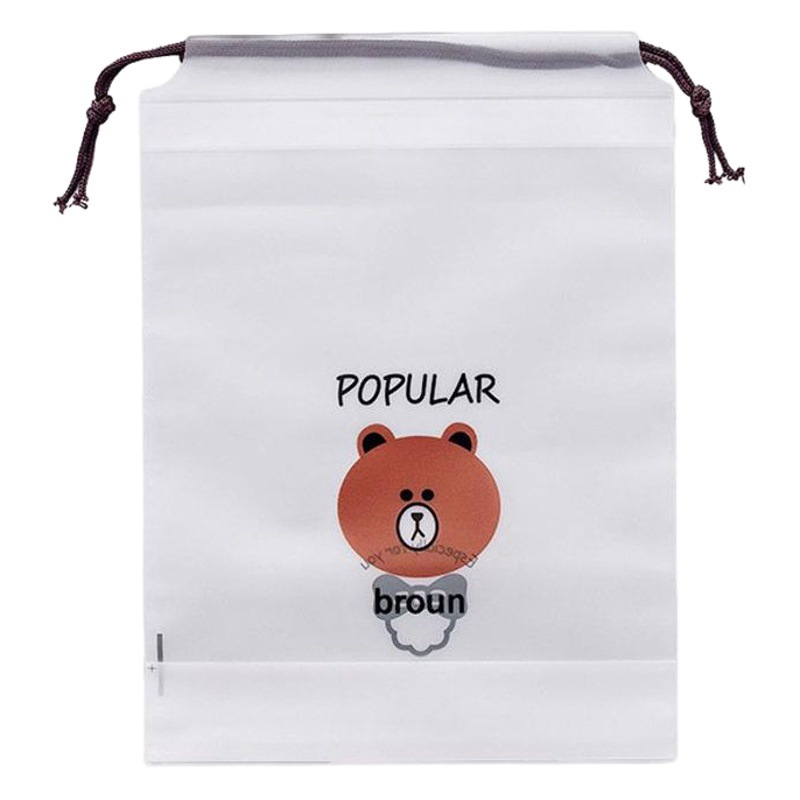 Almacenamiento de viaje ropa zapatos bolsa de embalaje calcetines ropa interior clasificación bolsa de almacenamiento algodón suave cara toalla bolsa de cordón