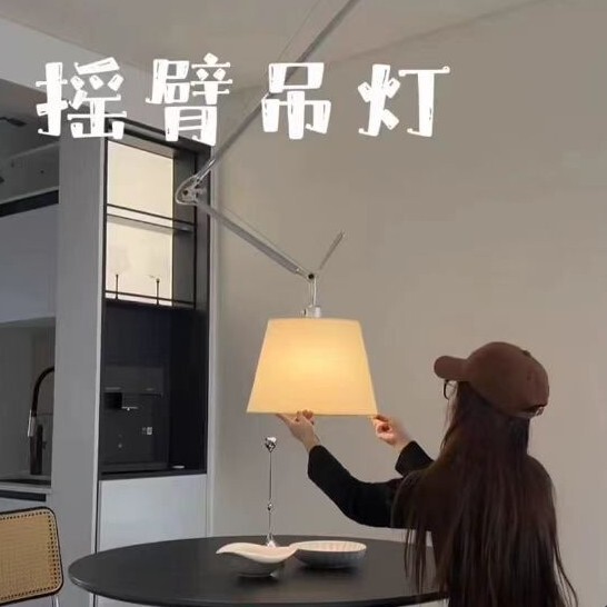 Italian Tolomeo Restaurant Study Swing Arm Chandelier Movable Medieval Bedroom Designer Studio Lamps