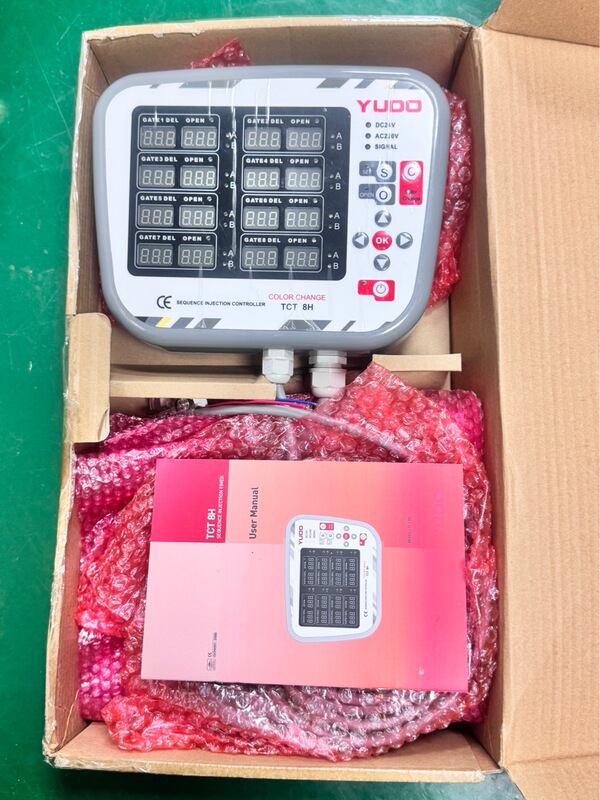 Korean Tct8H Yudo Hot Runner Time Controller Injection Molding Sequence Mold Instrument Needle Valve Oil Valve Device