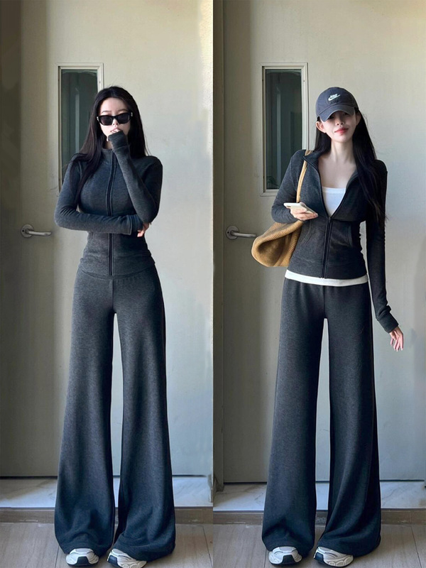 秋季修身套装女款早秋韩系穿搭运动秋装一整套ootd辣妹小个子内搭|undefined