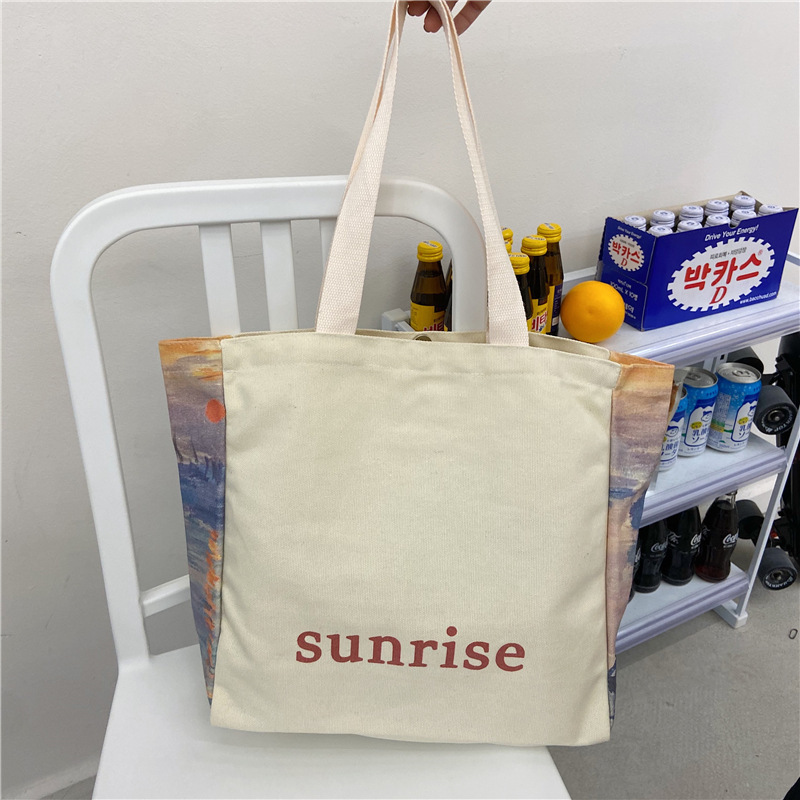 【 In Stock 】09251 Japanese-style simple design large-capacity student single-shoulder bag, Korean-style Instagram shopping bag undefined