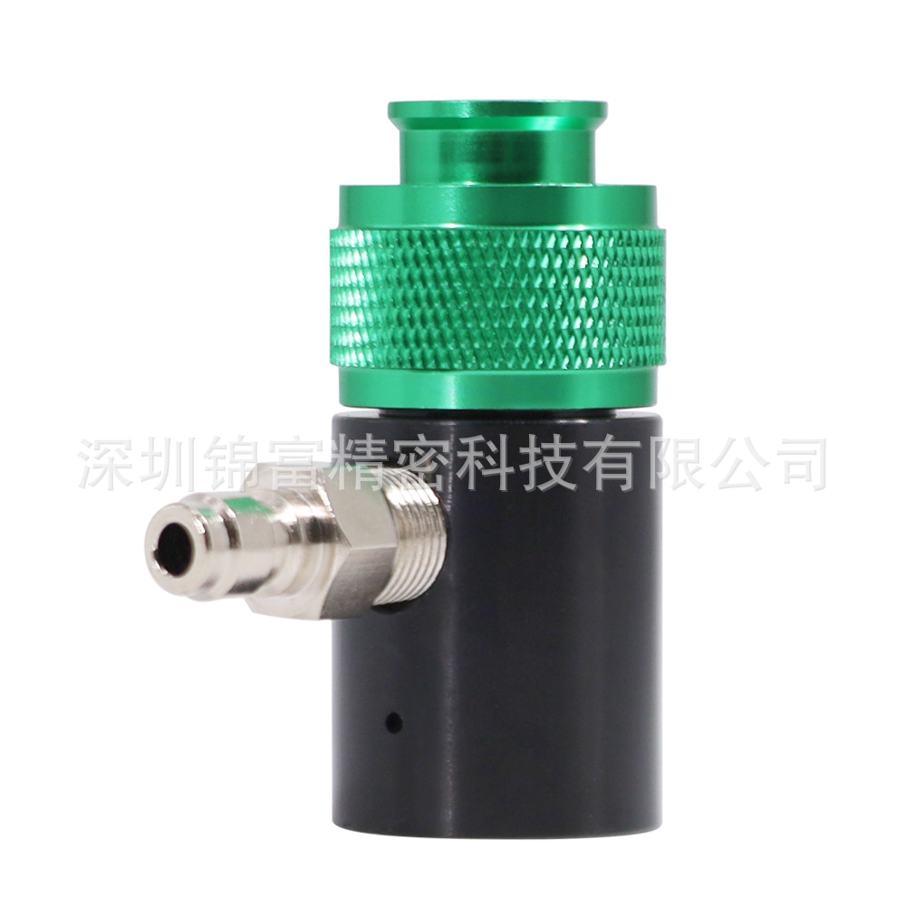 跨境绿色ASA气瓶CO2充气接头G1/2、TR21-4瓶阀苏打接头8mm快插头