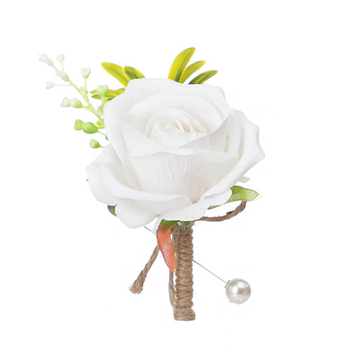 New rose corsage wedding men's groomsmen brooch outdoor party decoration wedding supplies wholesale corsage wholesale