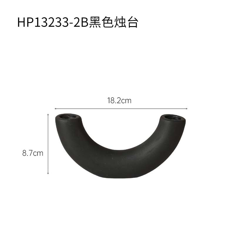 Medieval silencioso viento cerámico pedestal hogar retro negro y blanco accesorios de decoración para el hogar mesa de comedor candelabros adornos