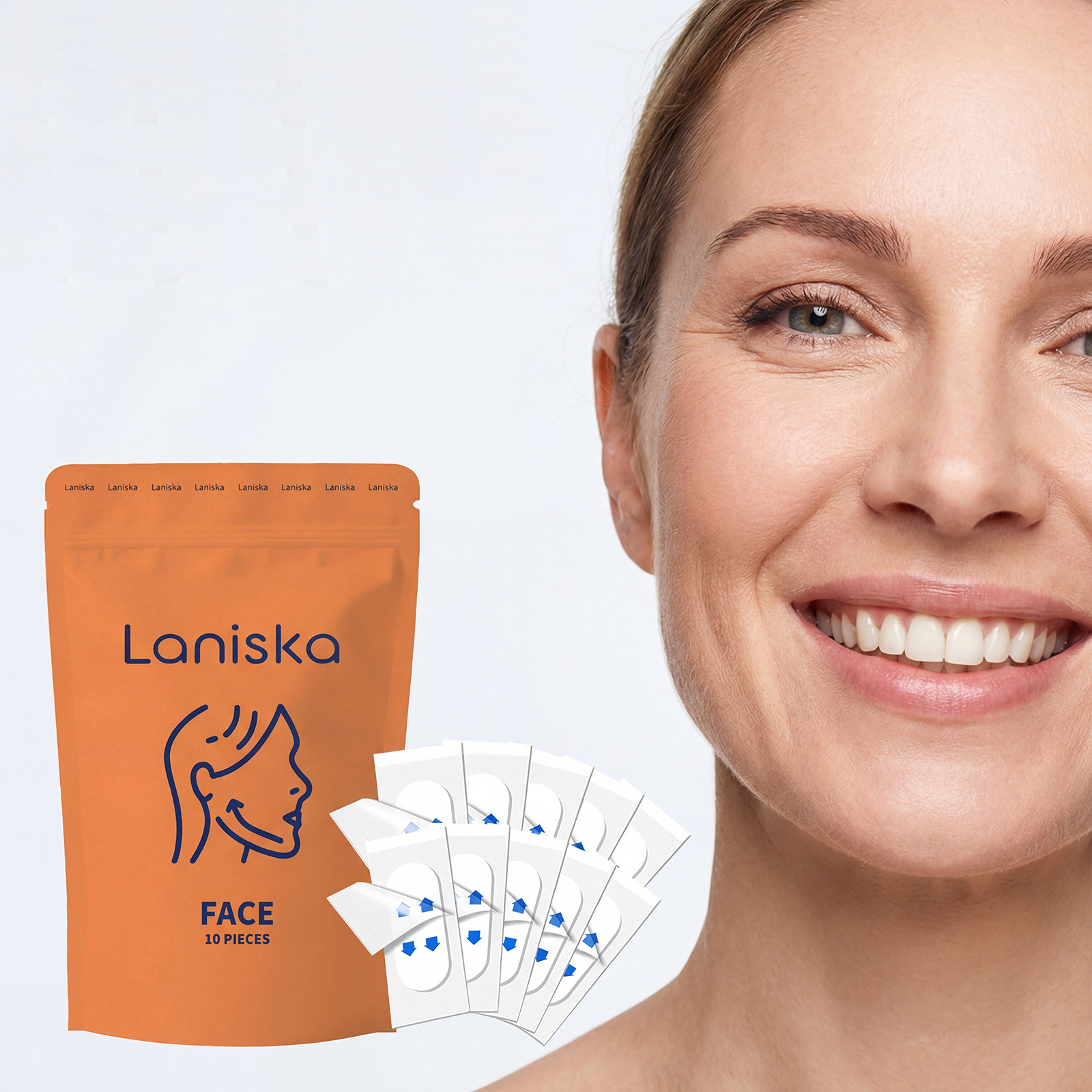 Laniska Facial Auxiliary Patches for Skin Rejuvenation, Moisturizing, Elasticity, Smoothness, and Lightness, Making the Skin of the Face Delicate, Smooth, and Breathable