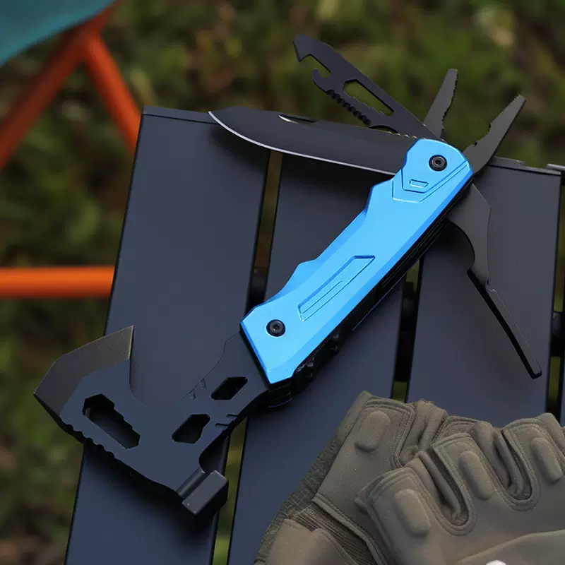 户外多功能斧头锤子折叠刀钳子露营斧小刀批头居家礼品组合工具斧