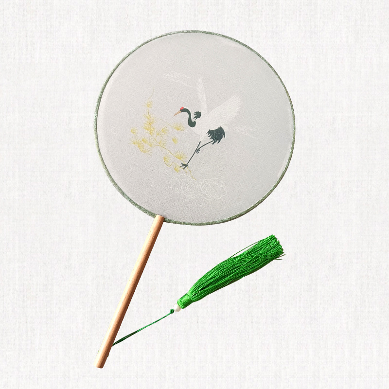 Abanderado estampado grupo abanico 2024 nuevo estilo flor animal abanico antiguo al por mayor Hanfu cheongsam traje antiguo abanico de baile