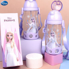 迪士尼冰雪兒童水杯夏季帶背帶直飲杯幼兒園小學生Tritan可愛杯子