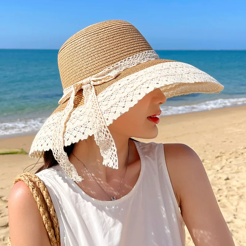 Straw beach sun hat, for teenagers, sun protection, UV protection
