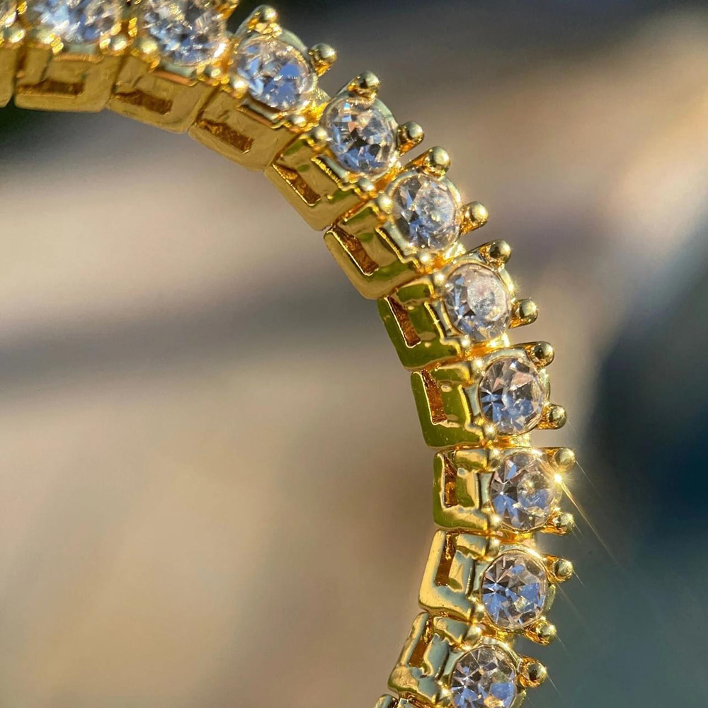 10g Weight 4 Karat 5 Karat 6 Karat Colorless(DEF) Green Blue Princess-cut Round Brilliant Cut Radiant-cut 925 Sterling Silver Tennis Chain Bracelets Classic Style VVS1-VVS2 Moissanite GRA Certificate