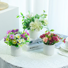 北歐仿真花綠植小盆栽室內裝飾品擺件客廳仿生假花桌面盆景擺設