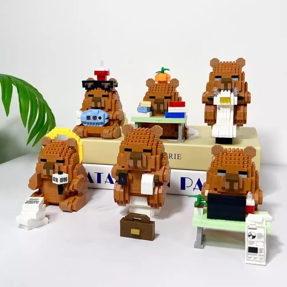 Compatible transfronterizo con micropartículas de Lego caja ciega muñeca de dibujos animados bloques de construcción rompecabezas juguetes ensamblados adornos regalos al por mayor