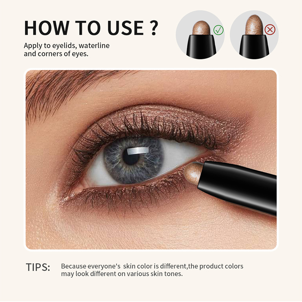 lakerain Cream Eyeshadow stick, matte pearlescent gradient Eyeshadow, Lazy Eyeshadow pen undefined