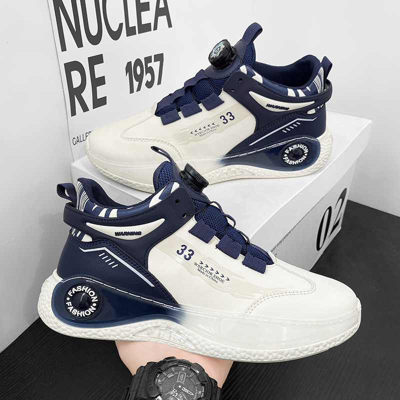 春季新款高帮运动鞋男韩版休闲厚底ins潮老爹鞋百搭小白跑步鞋潮