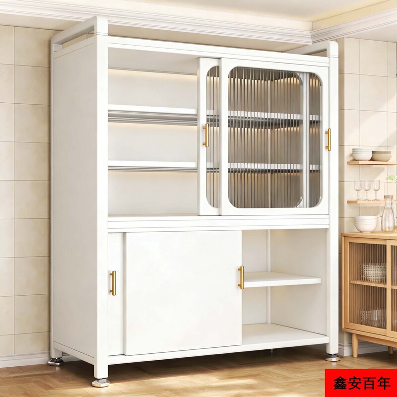 Kitchen Sliding Door Storage Cabinet, Household Multi-Layer Storage Cabinet, Floor-Standing Living Room Storage Rack, Multi-Functional Sideboard Cupboard Kitchen Sliding Door Storage Cabinet, Household Multi-Layer Storage Cabinet, Floor-Standing Living Room Storage Rack, Multi-Functional Sideboard Cupboard