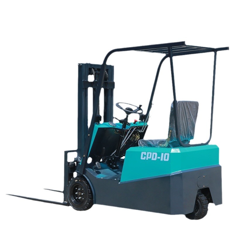 Fábrica de transporte eléctrico elevadora automática de carga elevadora eléctrica de 1 a 2 toneladas pequeña carretilla elevadora de tres puntos de apoyo