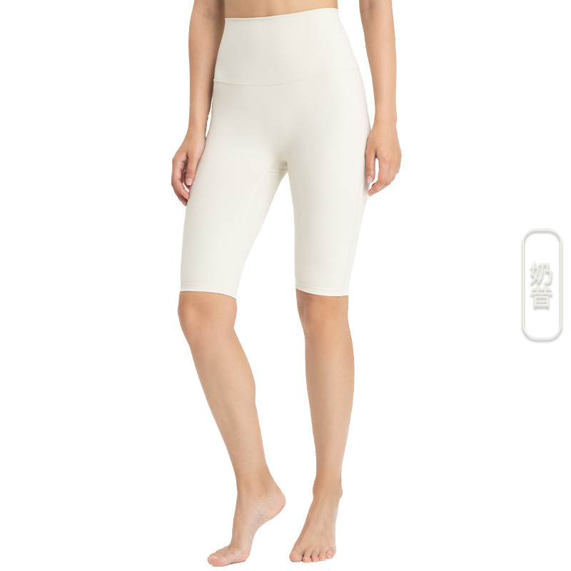 Lycra pantalones cortos deportivos de secado rápido verano estiramiento cintura alta vientre contracción cadera belleza de cinco puntos pantalones de yoga pantalones de ciclismo ropa exterior de las mujeres