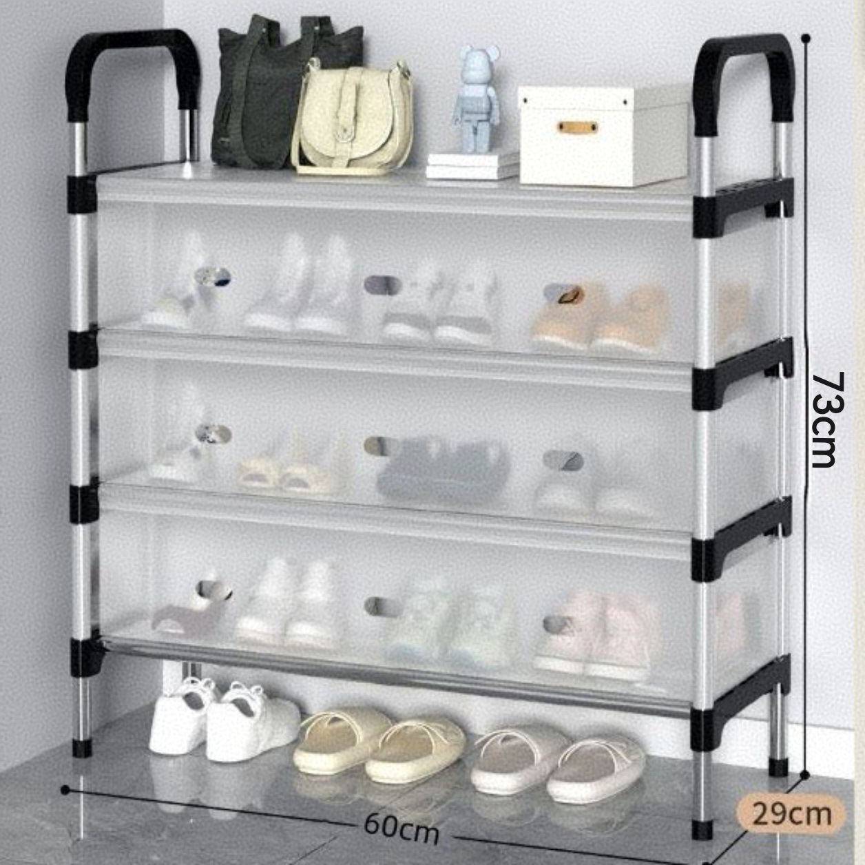 El zapatero a prueba de polvo Ostin es fuerte, duradero y grueso, zapatero de almacenamiento de dormitorio, zapatero de gran capacidad para el hogar, zapatero multicapa