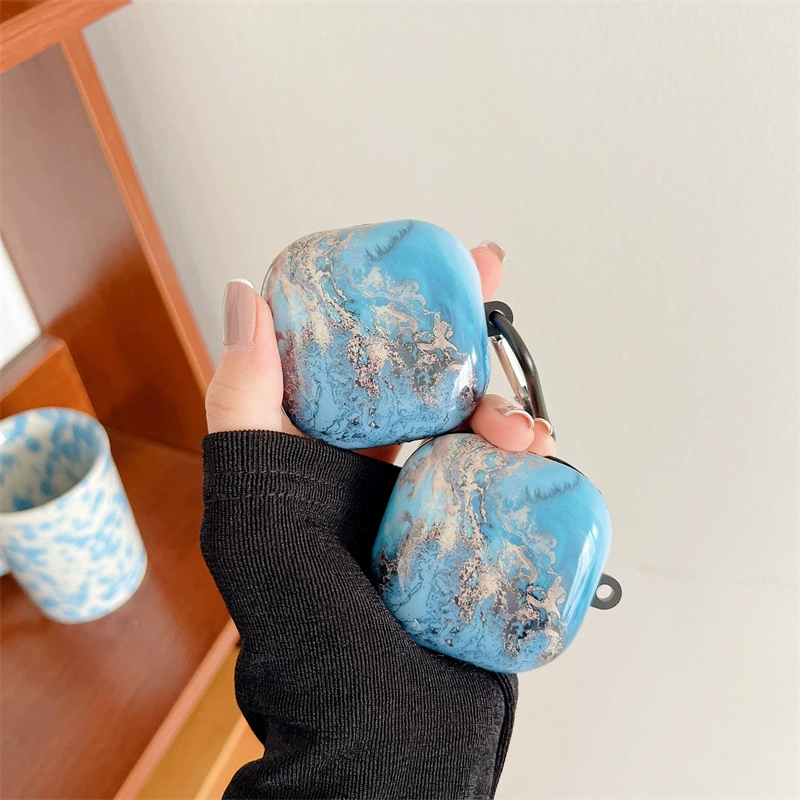 Suitable for Samsung Buds2 live pro FE Bluetooth headset protective cover marble pattern silicone soft shell foreign trade