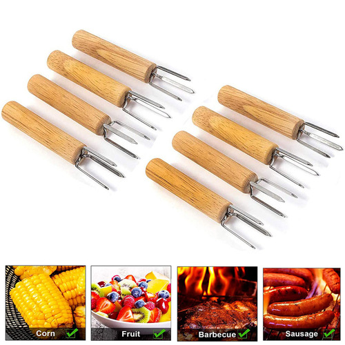 Corn fork, corn roasting needle, moxa stick extender, stainless steel bbq corn insert, barbecue tool, barbecue fork