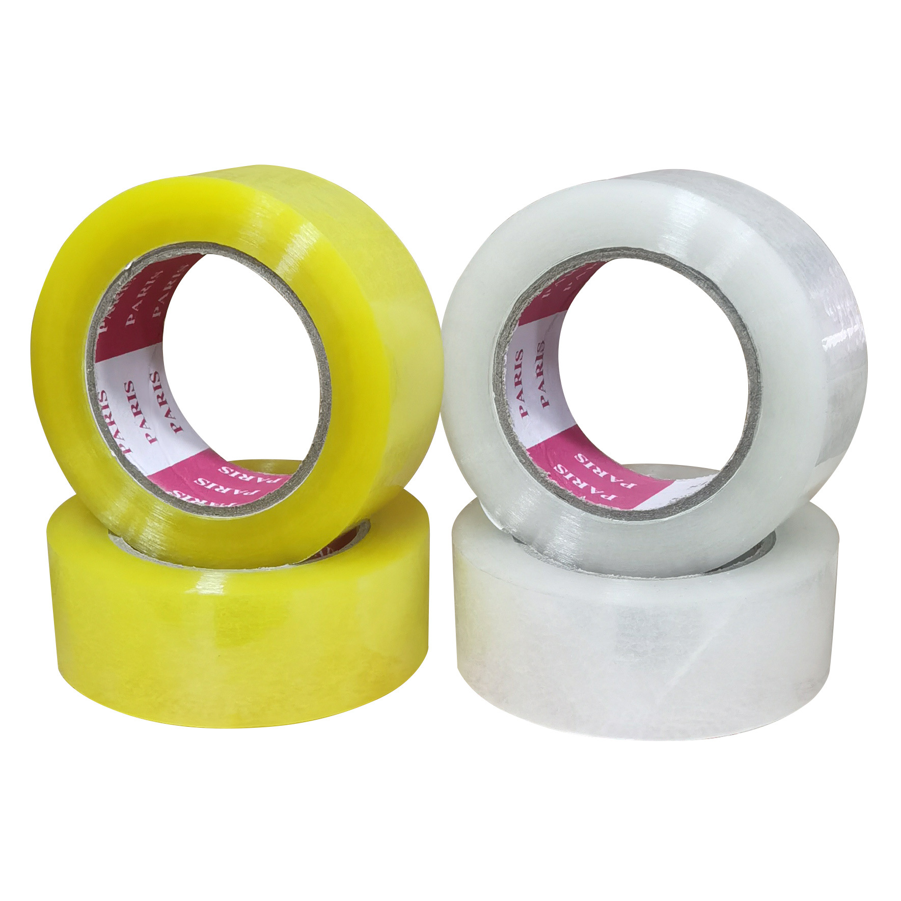 Cinta transparente en stock con etiquetas de advertencia, fabricante de cinta adhesiva para sellado de embalaje al por mayor